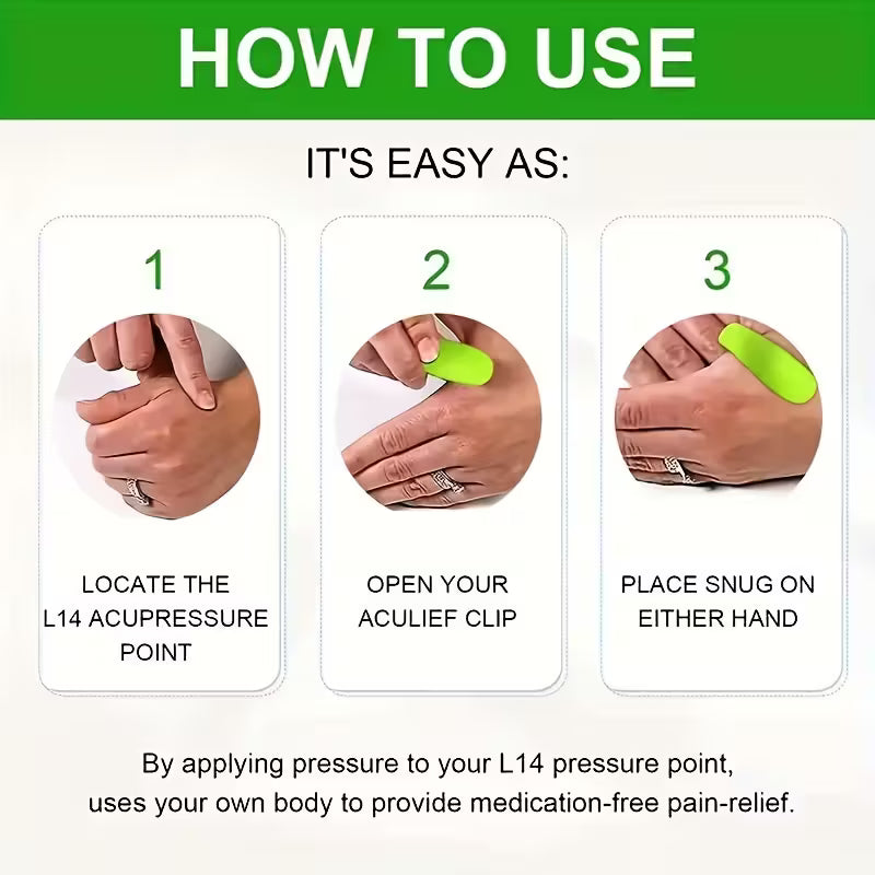 Wearable Thumb Shiatsu Massager - Acupressure Relief Device