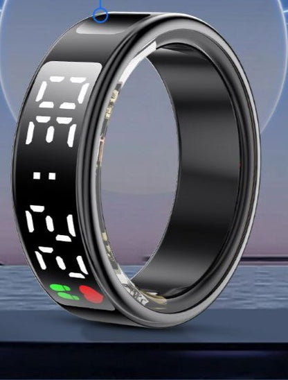 SR08 Smart Ring with Digital Display - Advanced Health Monitoring, Multi-sport modes, Bluetooth 5.1, IP68 Waterproof