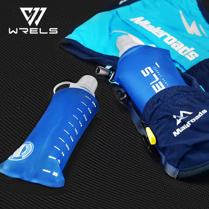 Collapsible Silicone Water Bottle - Foldable Sports Bottle with Lid