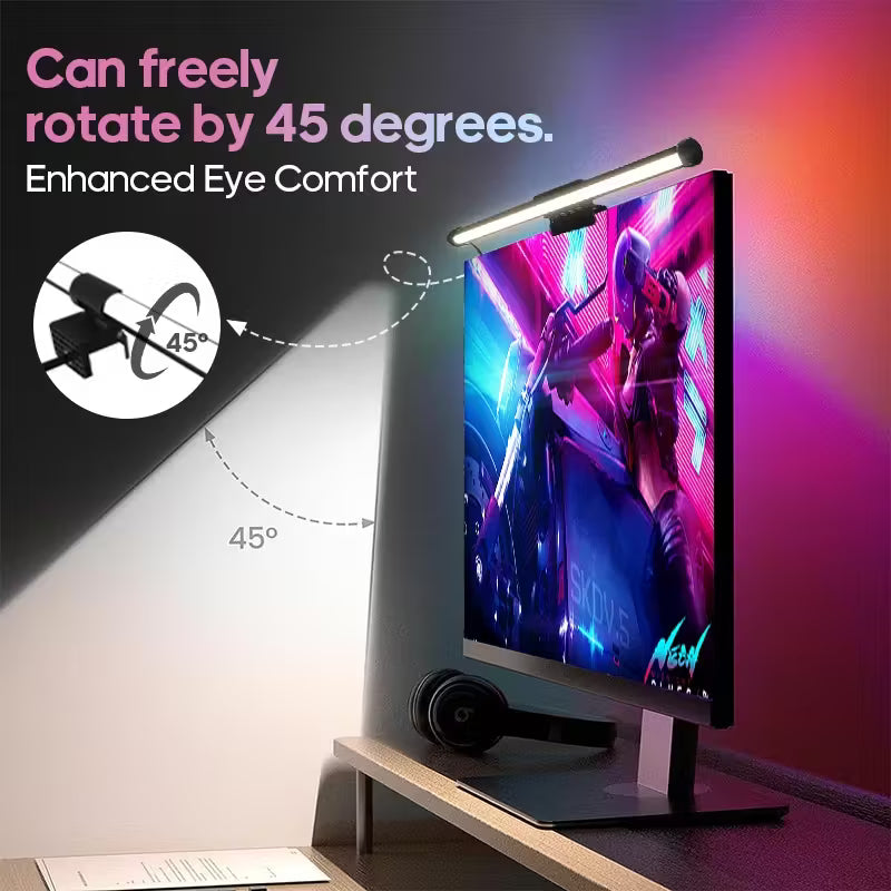 RGBW Gaming Ambient Light Bar - Monitor Backlight with Auto-Scroll