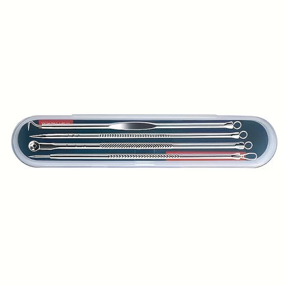 Professional Blackhead Remover Tool Set - 4pcs Stainless Steel Extractor Kit