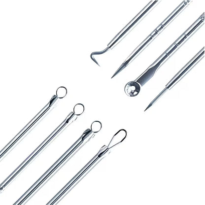 Professional Blackhead Remover Tool Set - 4pcs Stainless Steel Extractor Kit