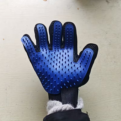Pet Grooming Glove - Gentle Hair Remover Brush for Dogs & Cats