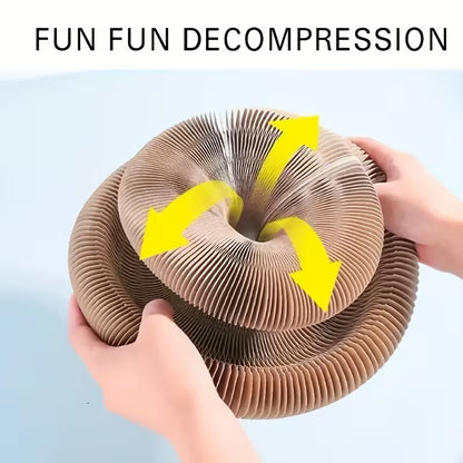 Cat Scratcher with Ball Track - Interactive Cardboard Scratching Toy