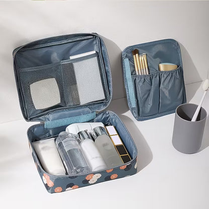 Stylish Travel Makeup Organizer - Large Capacity Cosmetic Bag