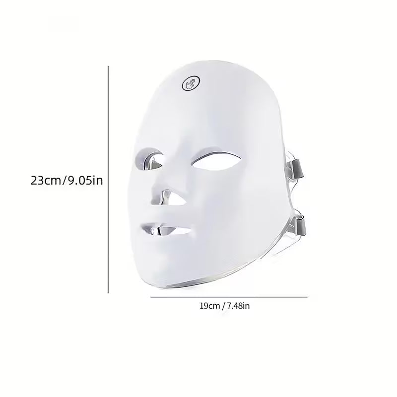 7-Color LED Light Therapy Face Mask - USB Rechargeable