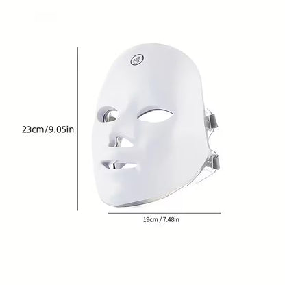 7-Color LED Light Therapy Face Mask - USB Rechargeable