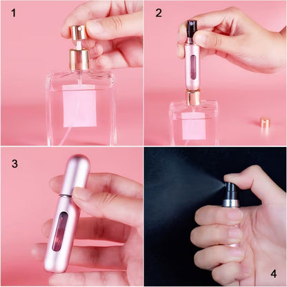 Mini Portable Perfume Atomizer - Refillable Travel Spray Bottle