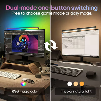 RGBW Gaming Ambient Light Bar - Monitor Backlight with Auto-Scroll