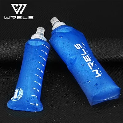 Collapsible Silicone Water Bottle - Foldable Sports Bottle with Lid