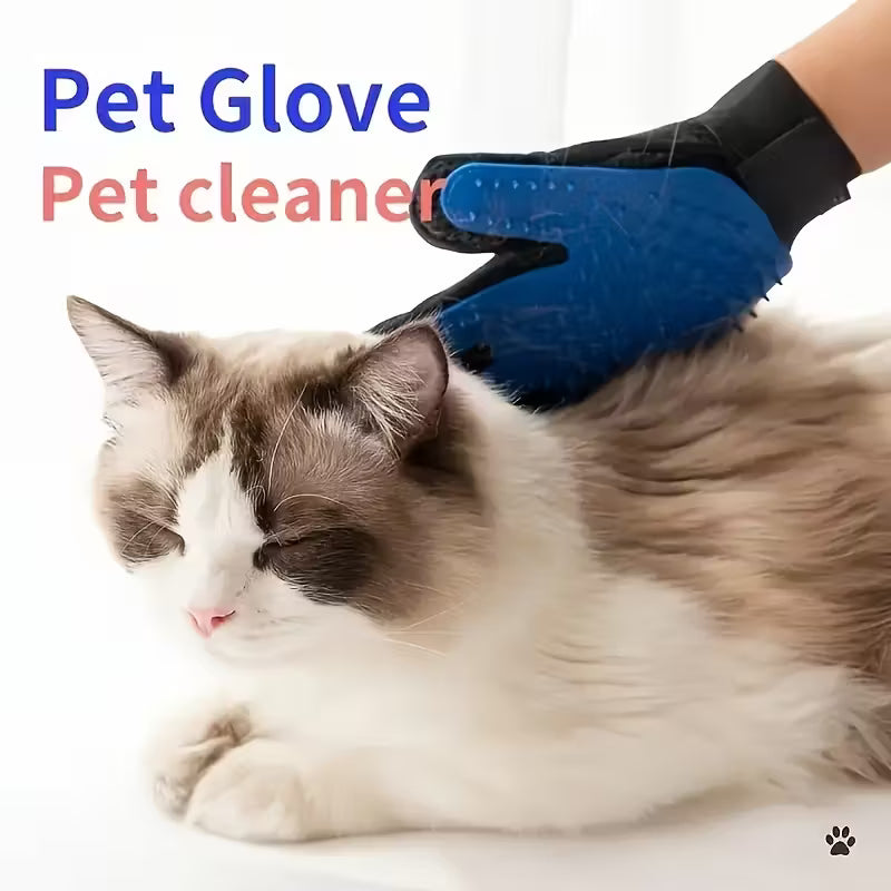 Pet Grooming Glove - Gentle Hair Remover Brush for Dogs & Cats