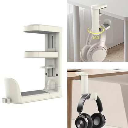 360° Rotating Headphone Stand - Desktop Gaming Headset Holder