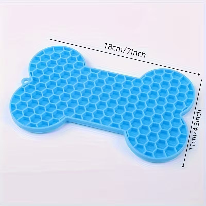 Anxiety Relief Dog Lick Mat with Suction Cups - Slow Feeder