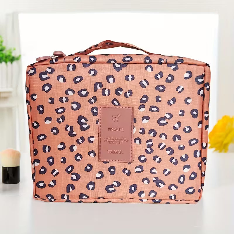 Stylish Travel Makeup Organizer - Large Capacity Cosmetic Bag