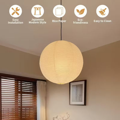 Round Rice Paper Lampshade 40cm (16") - Pendant Light Shade