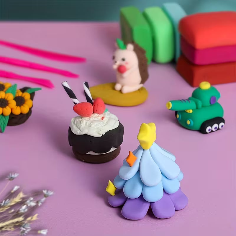 Air Dry Clay Set 500g - 50 Colors with Tools & Molds