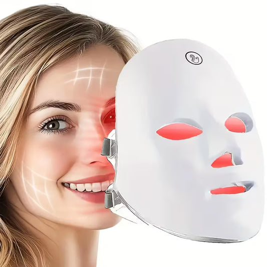 7-Color LED Light Therapy Face Mask - USB Rechargeable