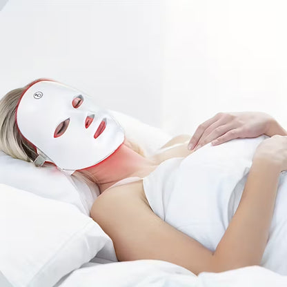 7-Color LED Light Therapy Face Mask - USB Rechargeable