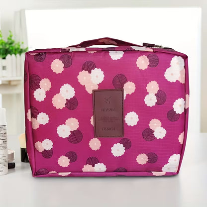 Stylish Travel Makeup Organizer - Large Capacity Cosmetic Bag
