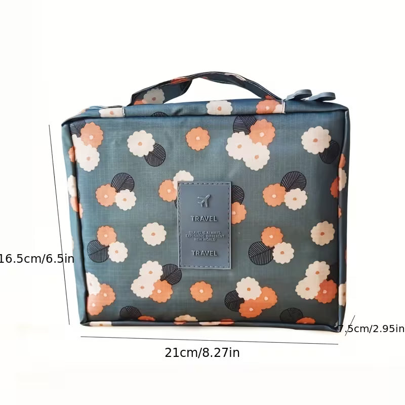 Stylish Travel Makeup Organizer - Large Capacity Cosmetic Bag