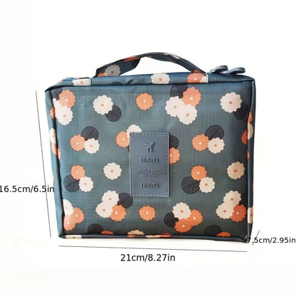 Stylish Travel Makeup Organizer - Large Capacity Cosmetic Bag