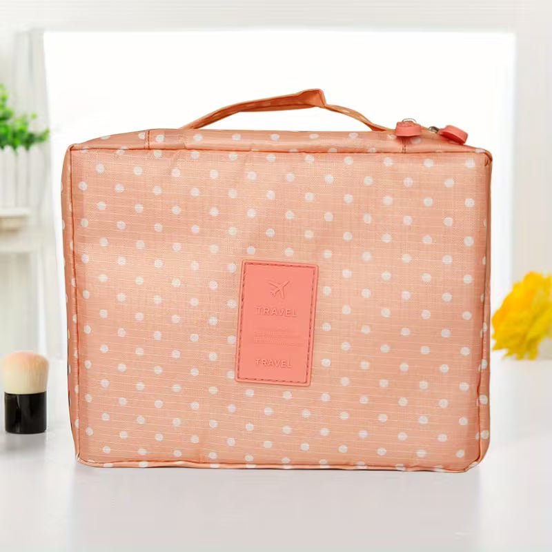Stylish Travel Makeup Organizer - Large Capacity Cosmetic Bag