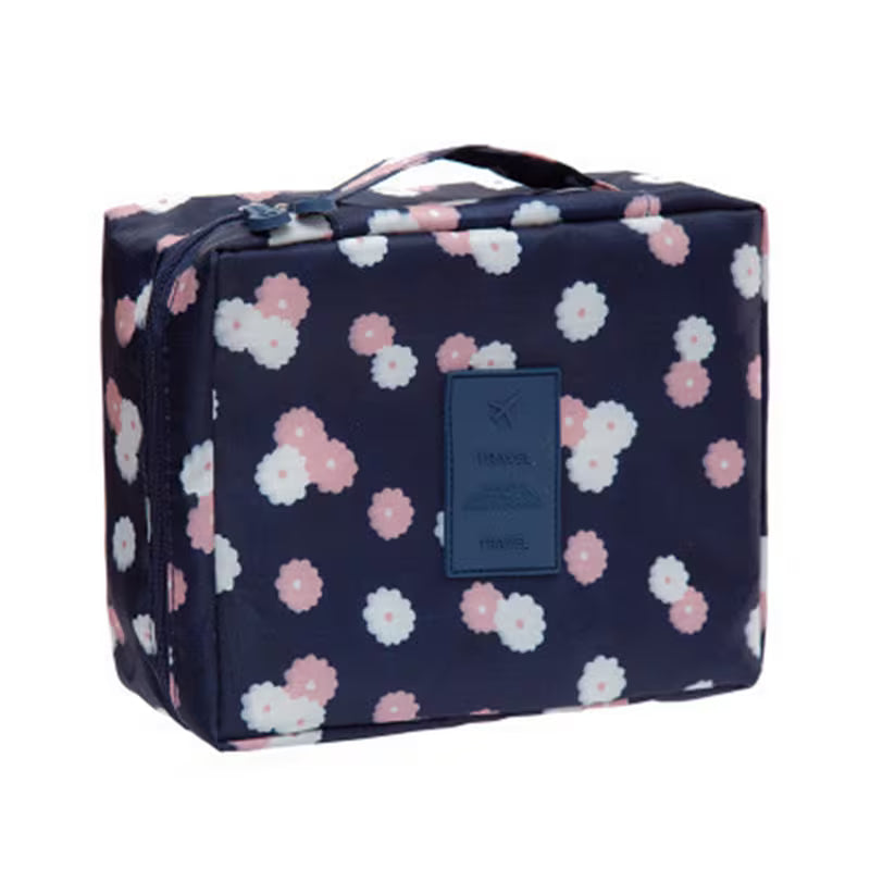 Stylish Travel Makeup Organizer - Large Capacity Cosmetic Bag