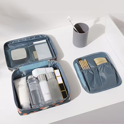 Stylish Travel Makeup Organizer - Large Capacity Cosmetic Bag