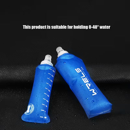 Collapsible Silicone Water Bottle - Foldable Sports Bottle with Lid