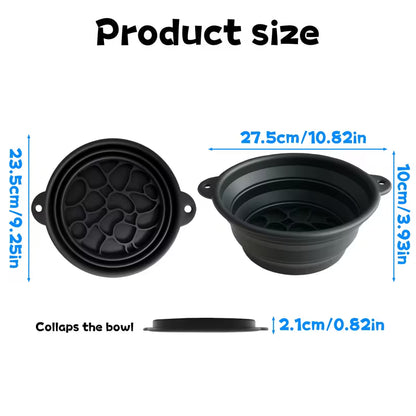 Portable Silicone Ice Bath Basin - Foldable Face Washing Bowl