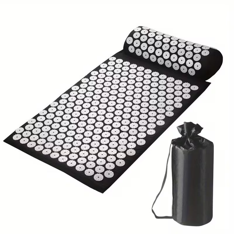 Acupressure Mat and Pillow Set - 3pcs Massage Set for Back & Neck Relief