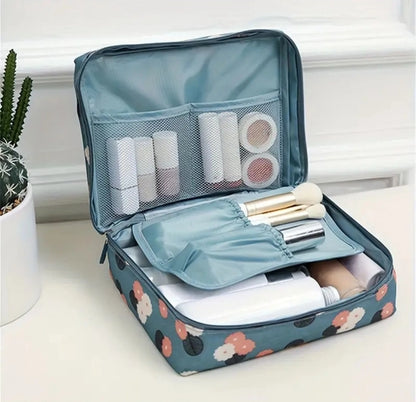 Stylish Travel Makeup Organizer - Large Capacity Cosmetic Bag