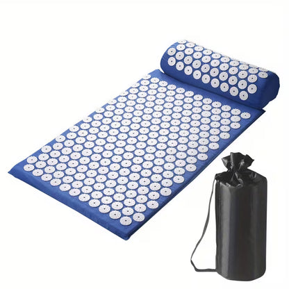Acupressure Mat and Pillow Set - 3pcs Massage Set for Back & Neck Relief