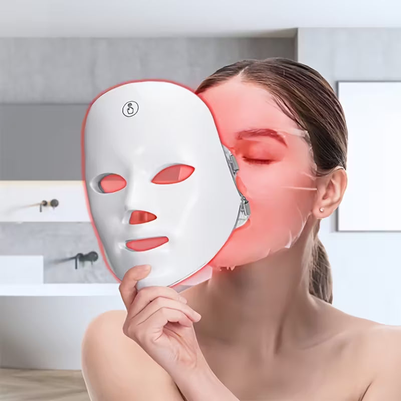 7-Color LED Light Therapy Face Mask - USB Rechargeable